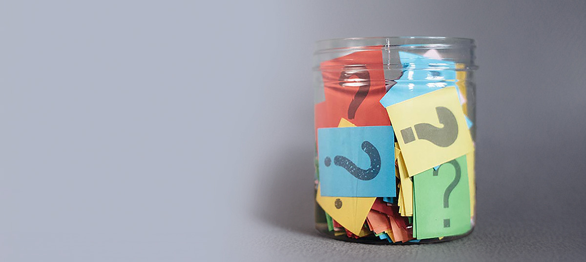 A jar of post-it notes
